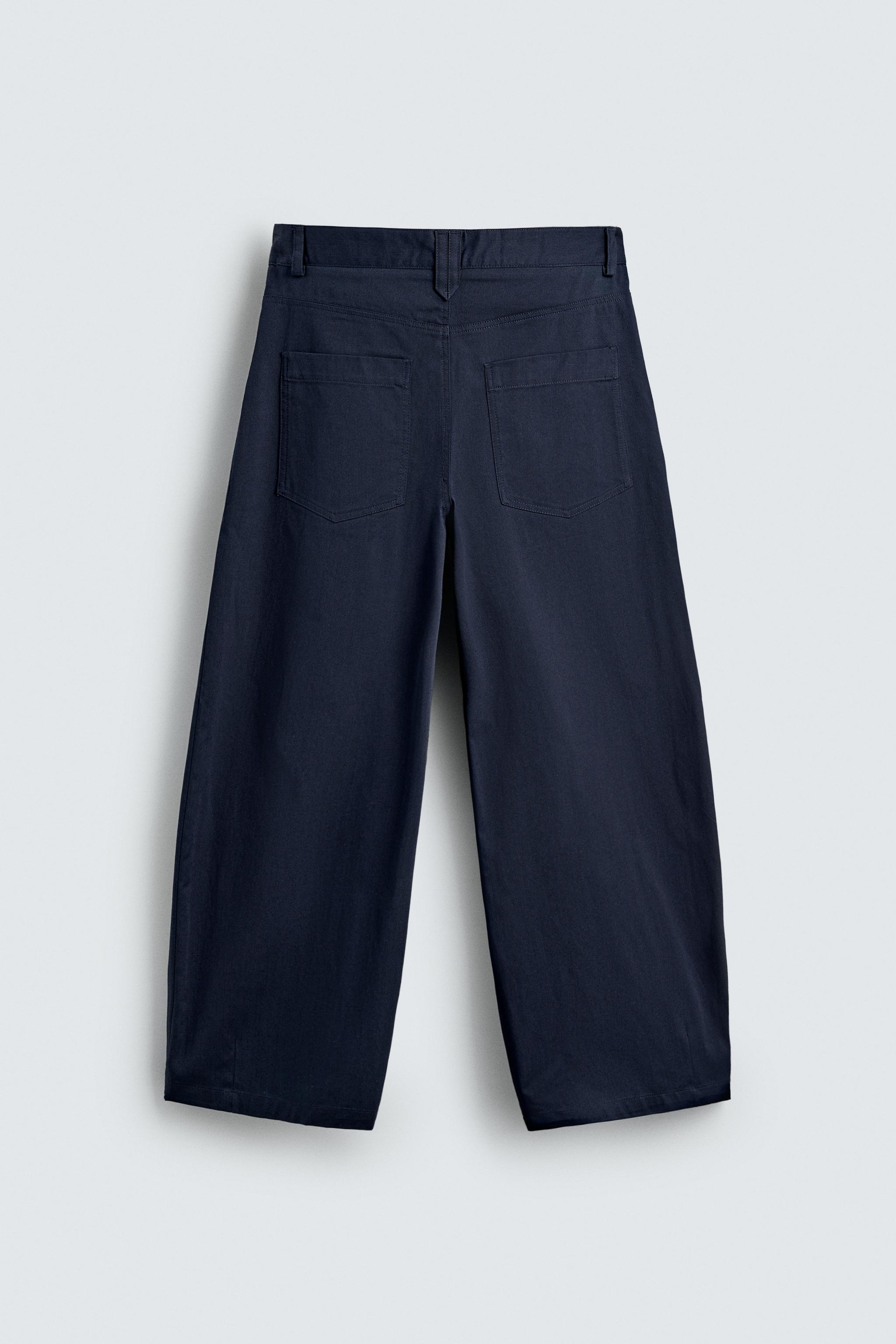 CROPPED WIDE FIT PANTS